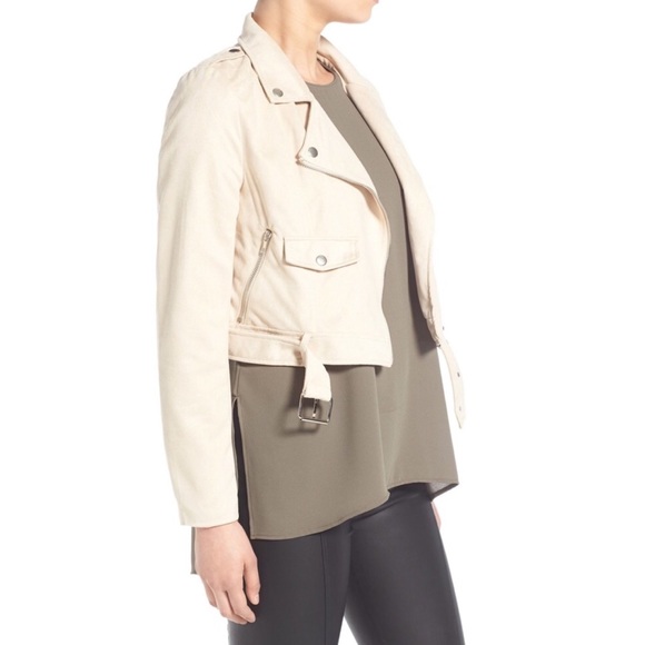 ⭐️Missguided Crop Faux Suede Moto Jacket - Picture 4 of 6